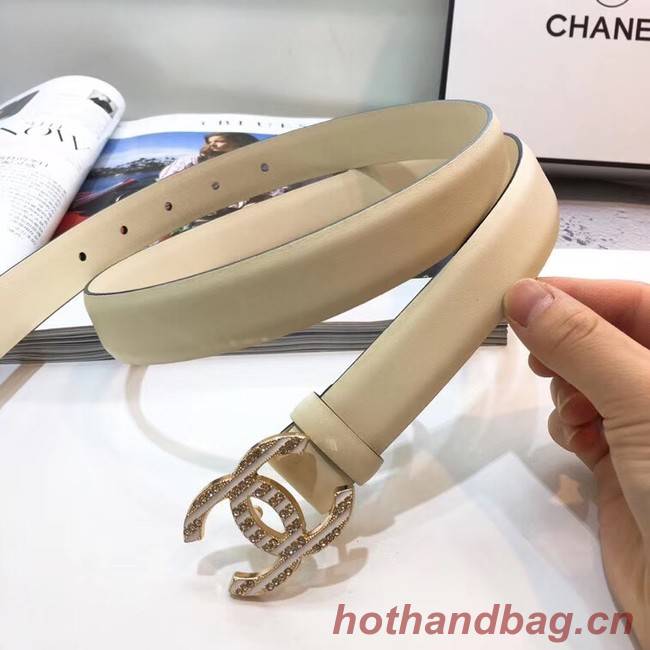 Chanel Calf Leather Belt Wide with 30mm 56594