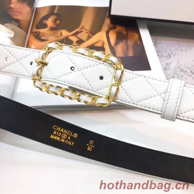 Chanel Calf Leather Belt Wide with 30mm 56598