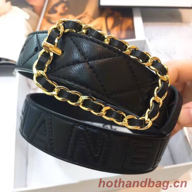 Chanel Calf Leather Belt Wide with 30mm 56600