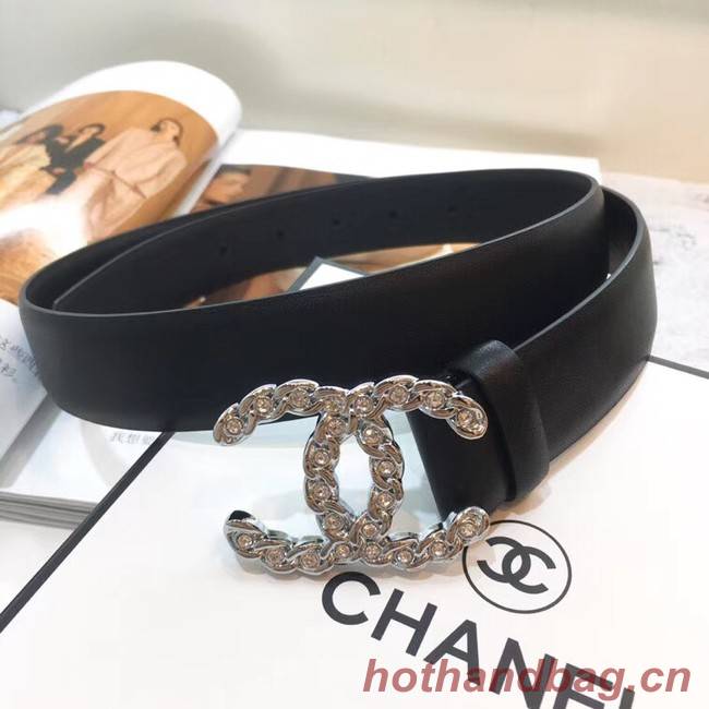 Chanel Calf Leather Belt Wide with 30mm 56604