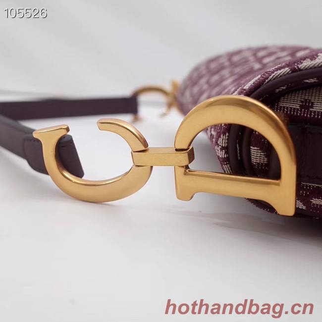 Dior SADDLE BAG CANVAS M0446 purplish 