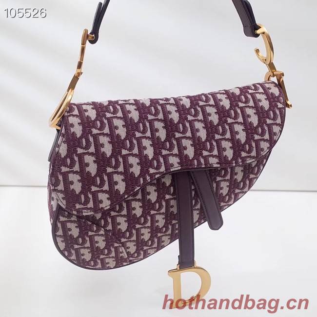 Dior SADDLE BAG CANVAS M0446 purplish 