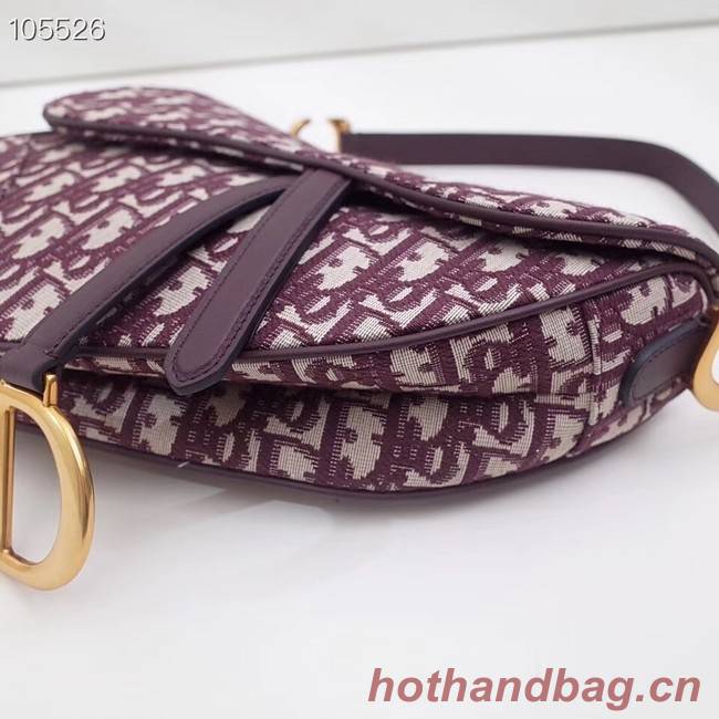 Dior SADDLE BAG CANVAS M0446 purplish 