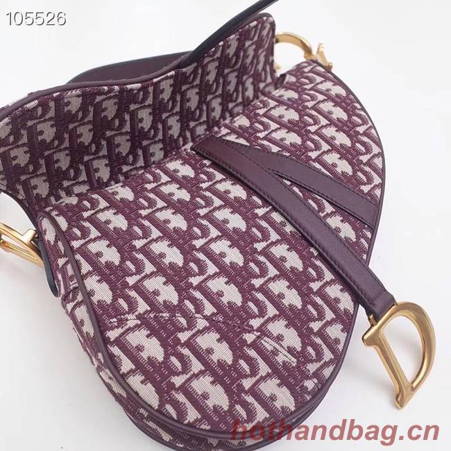 Dior SADDLE BAG CANVAS M0446 purplish 