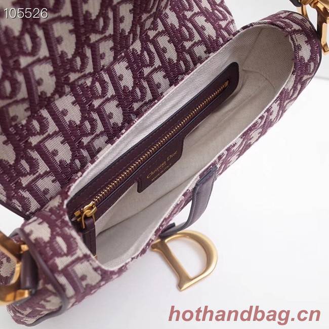 Dior SADDLE BAG CANVAS M0446 purplish 