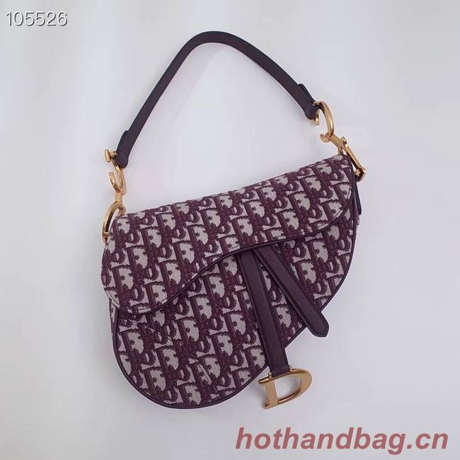 Dior SADDLE BAG CANVAS M0446 purplish 