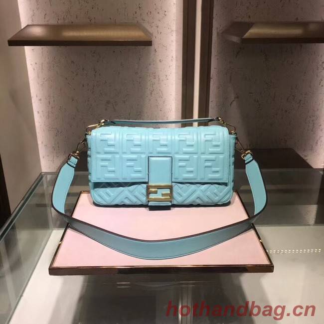 FENDI BAGUETTE large Shoulder Bag 8BR771A light blue