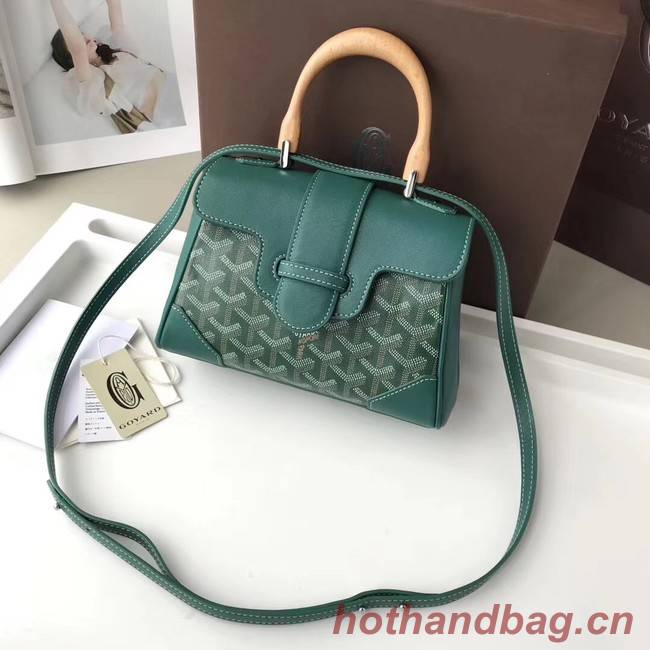 Goyard Calfskin Leather Mini Tote Bag 9955 green