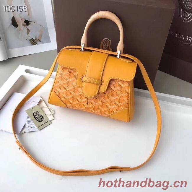 Goyard Calfskin Leather Mini Tote Bag 9955 yellow