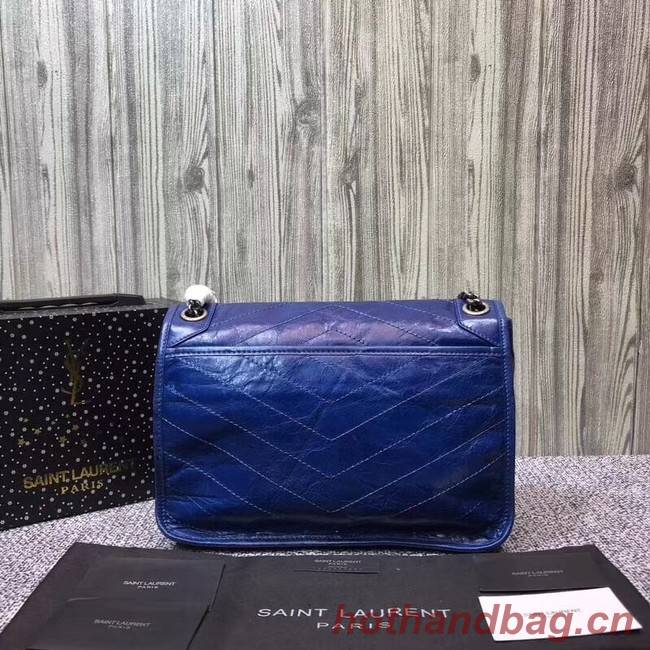 SAINT LAURENT Medium Niki leather shoulder bag 61060 blue