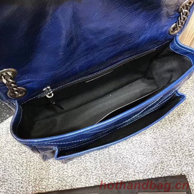 SAINT LAURENT Medium Niki leather shoulder bag 61060 blue