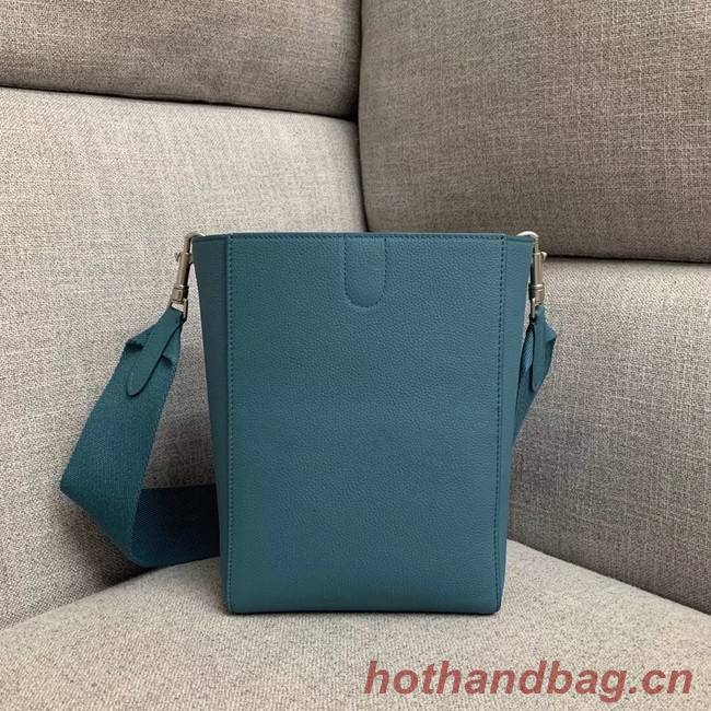 CELINE SANGLE SMALL BUCKET BAG IN SOFT GRAINED CALFSKIN 189303 BLUE