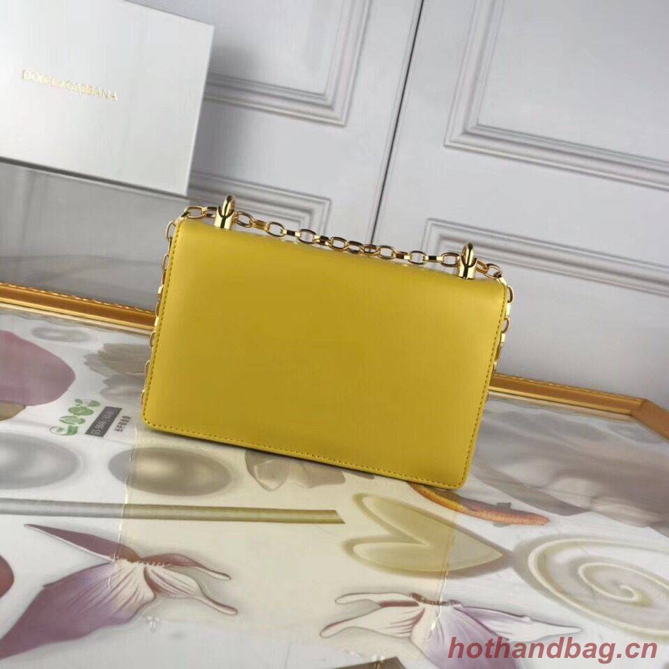 Dolce & Gabbana Original Leather Shoulder Bag BB6315 Yellow