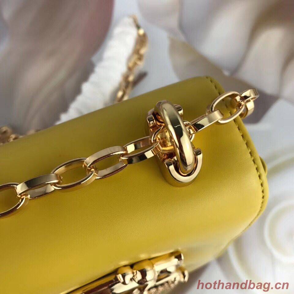 Dolce & Gabbana Original Leather Shoulder Bag BB6315 Yellow