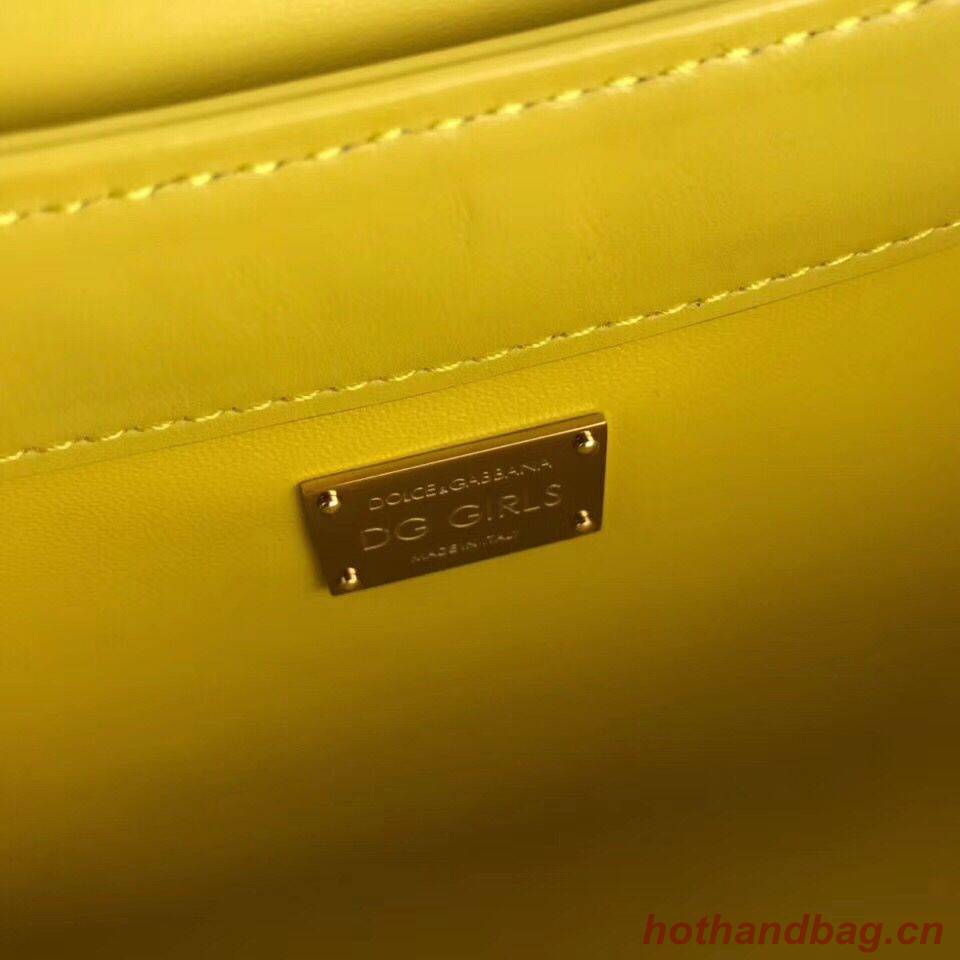 Dolce & Gabbana Original Leather Shoulder Bag BB6315 Yellow