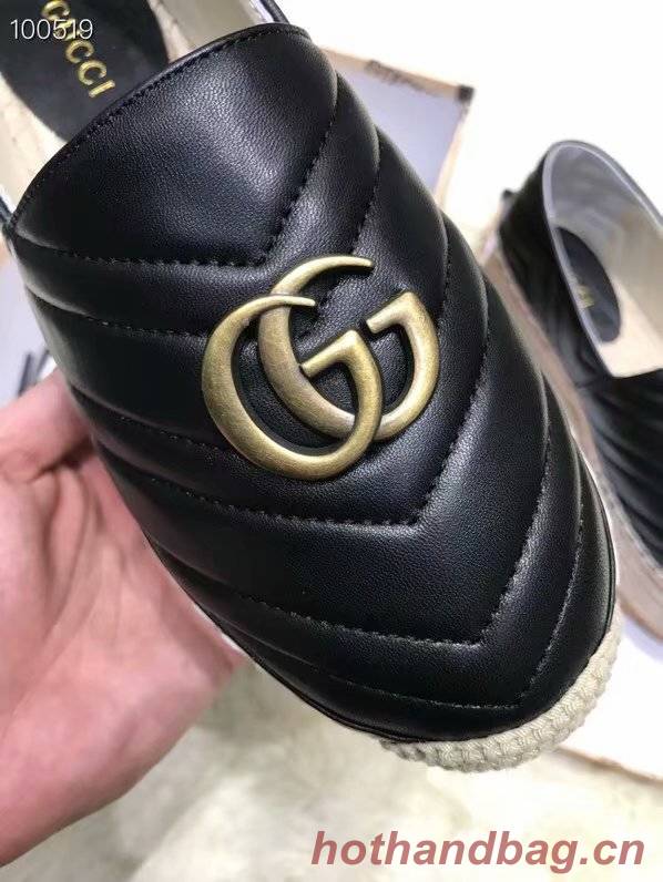 Gucci  Chevron leather espadrille with Double G GG1507LRF black