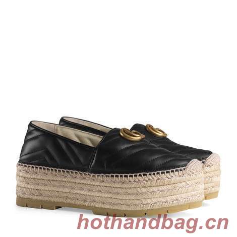 Gucci  Chevron leather espadrille with Double G GG1507LRF black