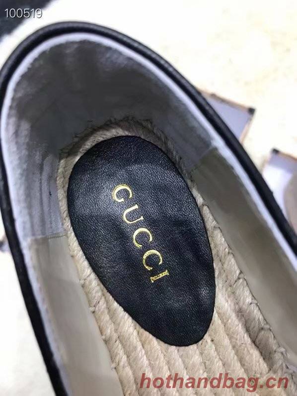 Gucci  Chevron leather espadrille with Double G GG1507LRF black