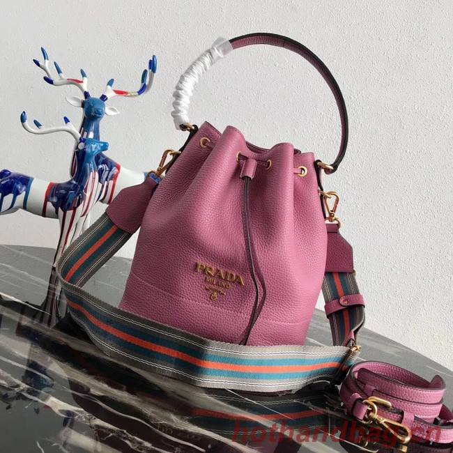 Prada Leather bucket bag 1BE018 rose