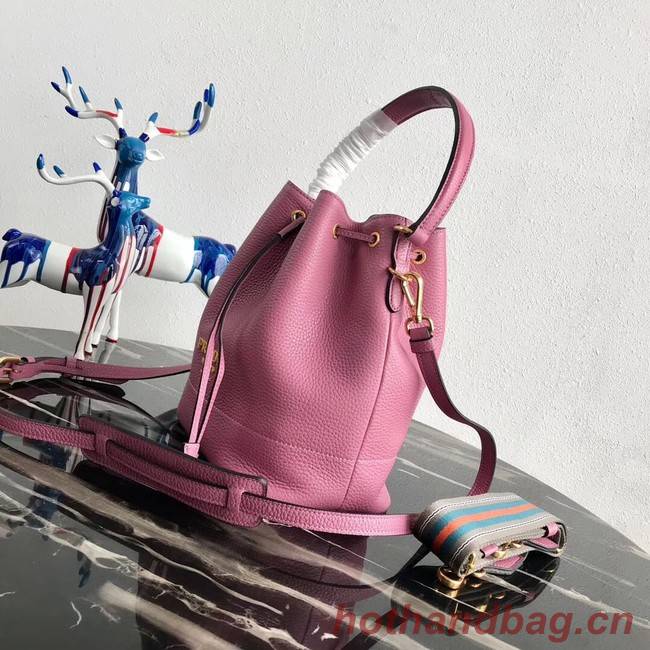 Prada Leather bucket bag 1BE018 rose