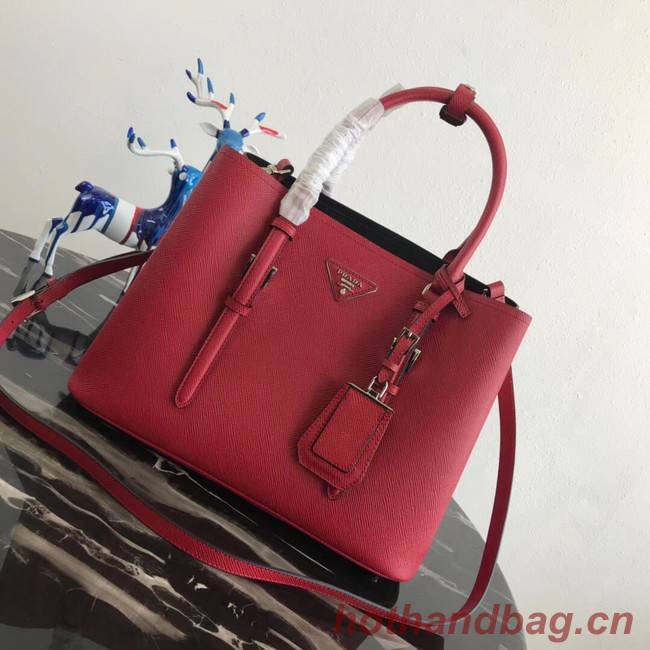 Prada Saffiano original Leather Tote Bag BN2838 red