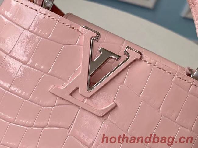 Louis vuitton original crocodile CAPUCINES Mini M93163 pink