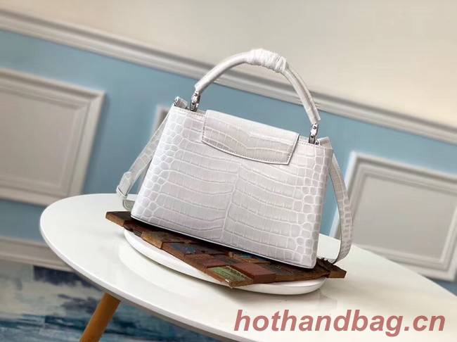 Louis vuitton original crocodile CAPUCINES PM M53665 cream