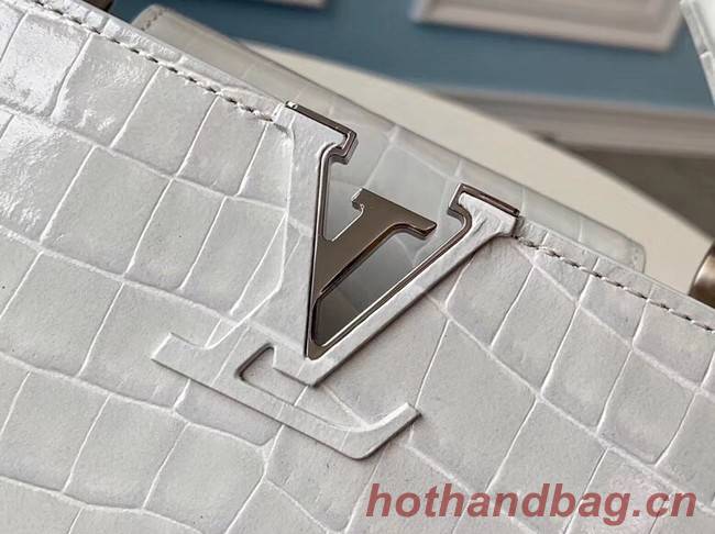 Louis vuitton original crocodile CAPUCINES PM M94587 cream