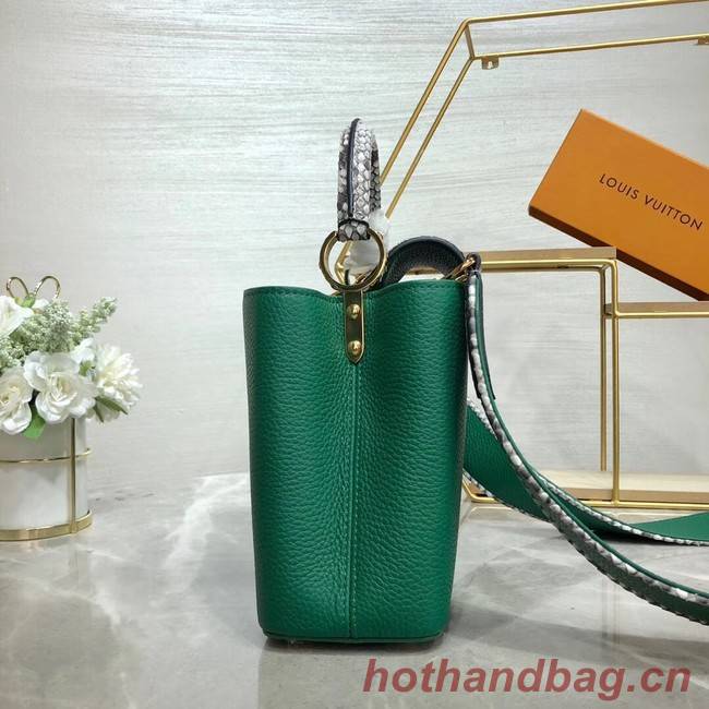 Louis vuitton original taurillon leather Capucines BB M48865 green