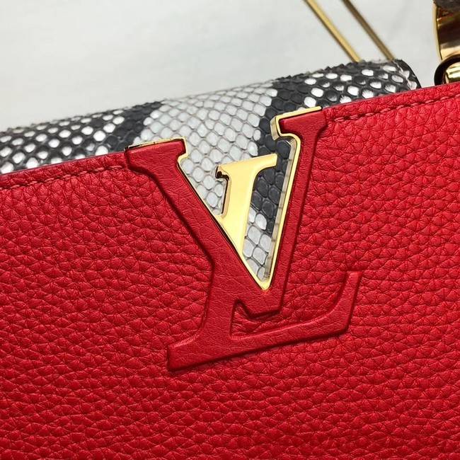 Louis vuitton original taurillon leather Capucines BB M48865 red