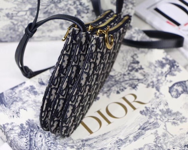 Dior SADDLE DIOR OBLIQUE CLUTCH S5642C Blue