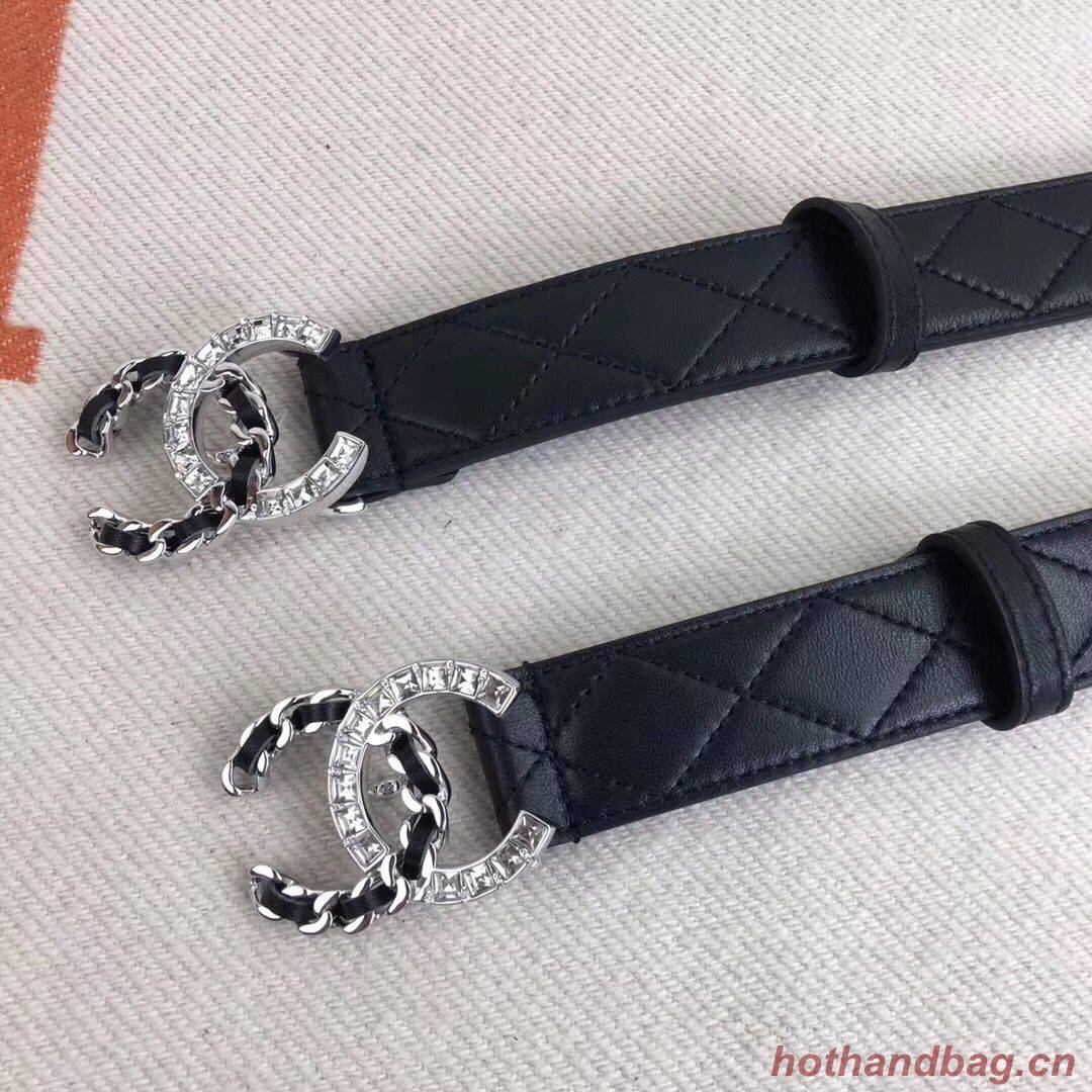 Chanel Calf Leather Belt Wide with 30mm 56610