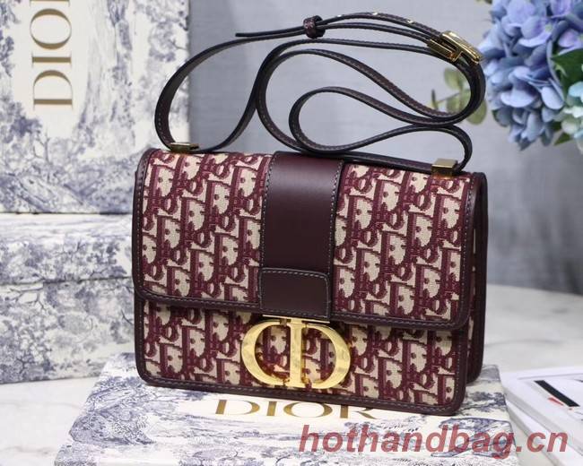 Dior 30 MONTAIGNE DIOR OBLIQUE BAG M9203 burgundy