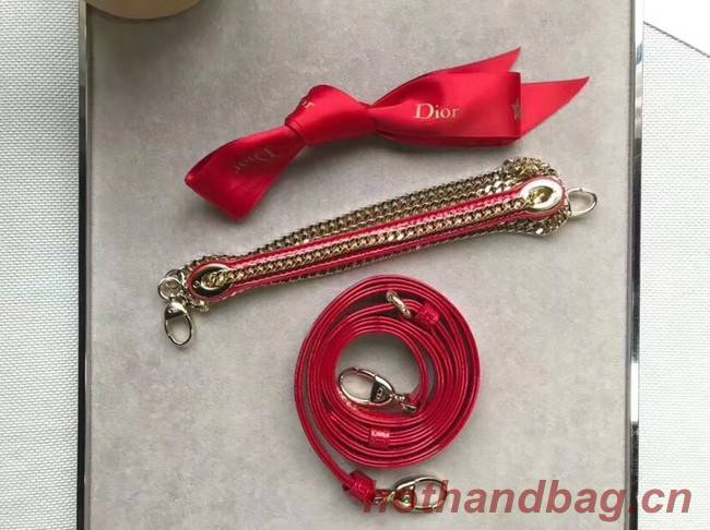 Dior MINI LADY DIOR CALFSKIN BAG M0505O cherry red