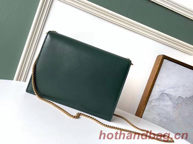 SAINT LAURENT Cassandra leather shoulder bag 532750 Dark Green