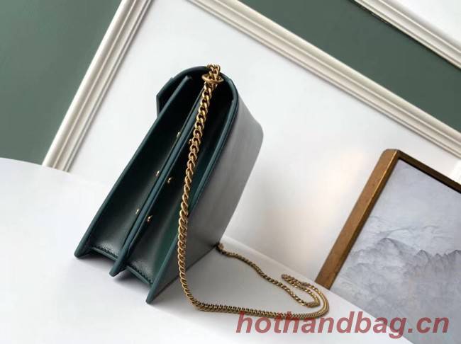 SAINT LAURENT Cassandra leather shoulder bag 532750 Dark Green