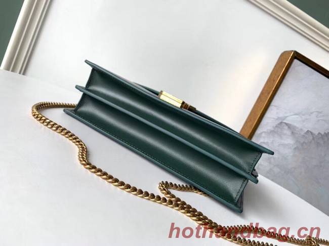 SAINT LAURENT Cassandra leather shoulder bag 532750 Dark Green