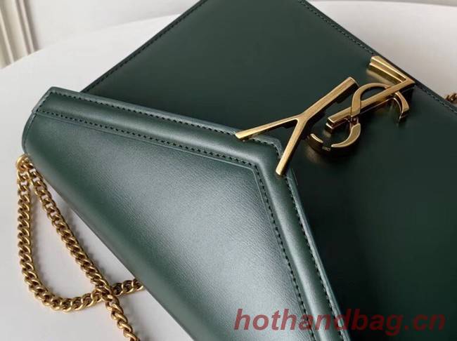 SAINT LAURENT Cassandra leather shoulder bag 532750 Dark Green