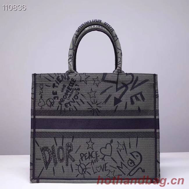 DIOR BOOK TOTE BAG IN EMBROIDERED CANVAS M1286ZJOE