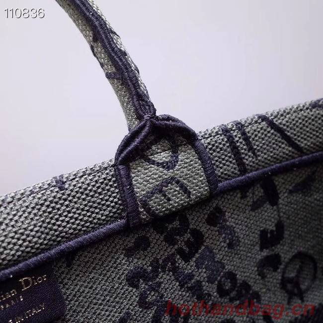 DIOR BOOK TOTE BAG IN EMBROIDERED CANVAS M1286ZJOE