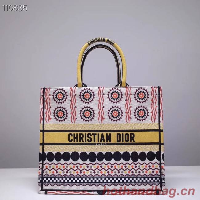 DIOR BOOK TOTE BAG IN EMBROIDERED CANVAS M1286ZJOV