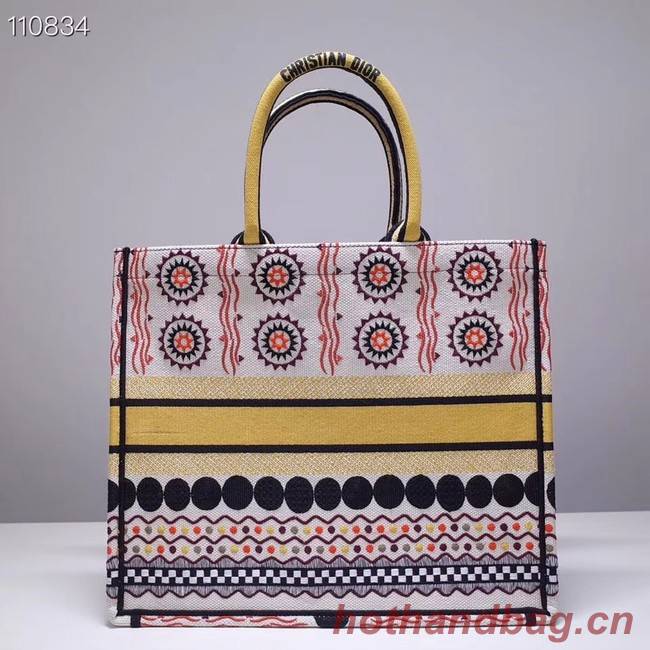 DIOR BOOK TOTE BAG IN EMBROIDERED CANVAS M1286ZJOV