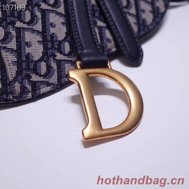 DIOR OBLIQUE SADDLE BELT BAG S5632CTZQ blue