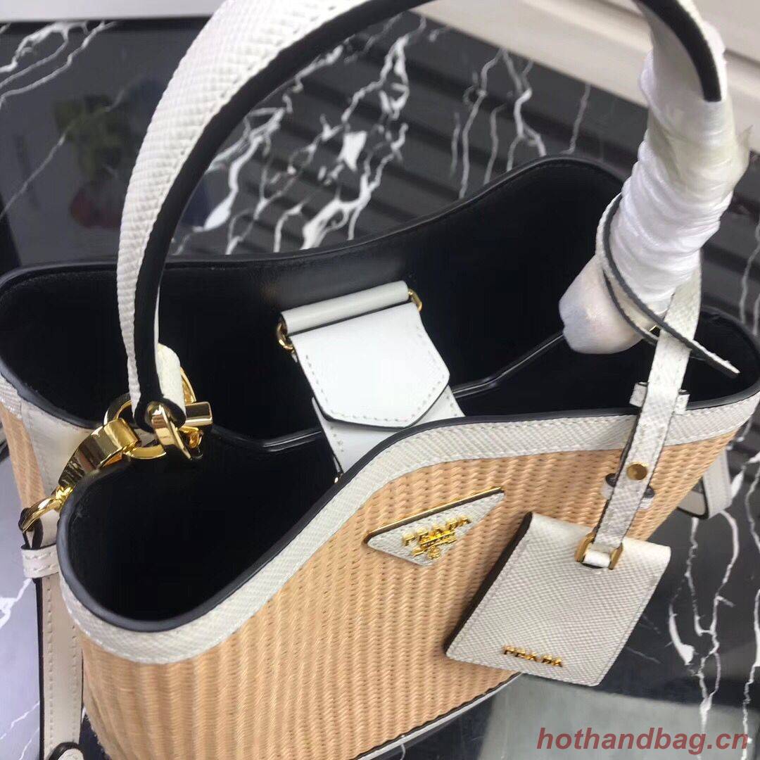 Prada Double Medium bag 1BA210 White