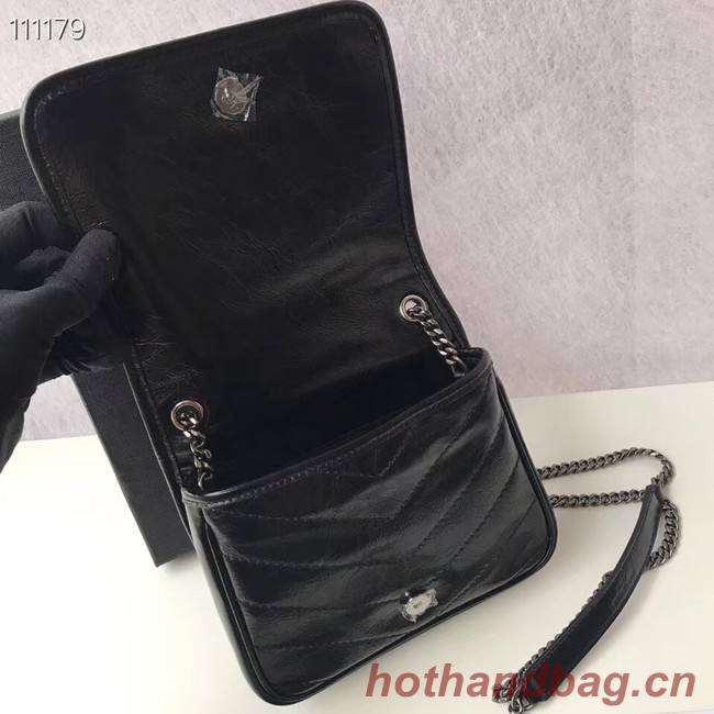 SAINT LAURENT Niki Mini leather shoulder bag 03743 black