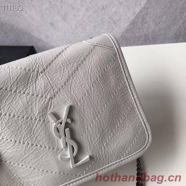 SAINT LAURENT Niki Mini leather shoulder bag 03743 white