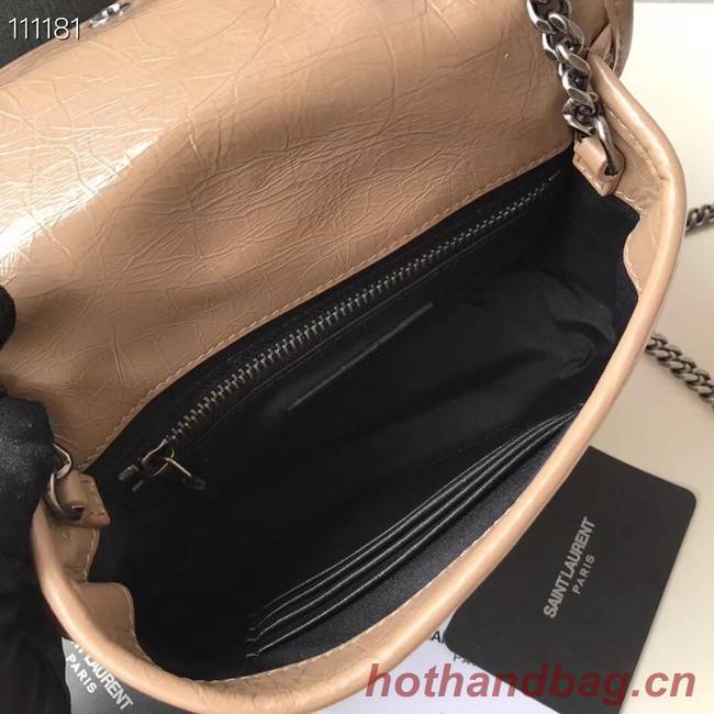 SAINT LAURENT Niki Mini leather shoulder bag 03743 Chestnut