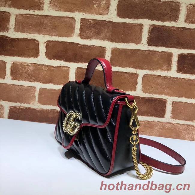 Gucci GG Marmont Mini Top Handle Bag 583571 Black