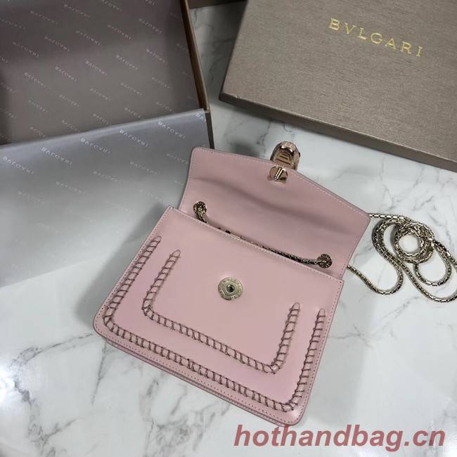 BVLGARI mini Shoulder Bag Calfskin Leather BG22889 pink