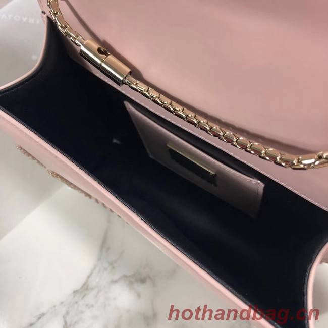 BVLGARI mini Shoulder Bag Calfskin Leather BG22889 pink